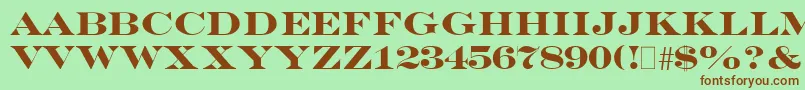 EngraversBold Font – Brown Fonts on Green Background