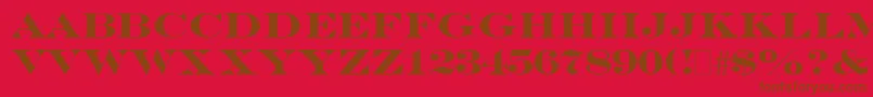 EngraversBold Font – Brown Fonts on Red Background