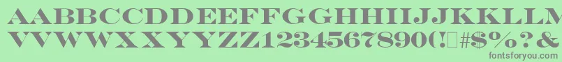 EngraversBold Font – Gray Fonts on Green Background