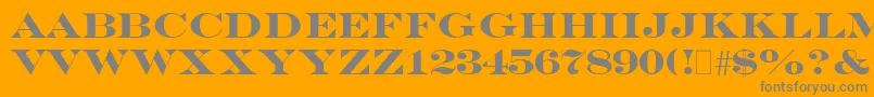 EngraversBold Font – Gray Fonts on Orange Background