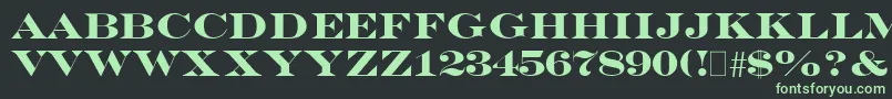 EngraversBold Font – Green Fonts on Black Background