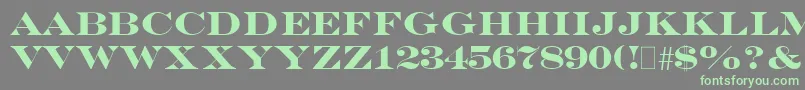 EngraversBold Font – Green Fonts on Gray Background