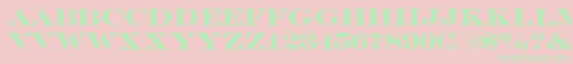 EngraversBold Font – Green Fonts on Pink Background
