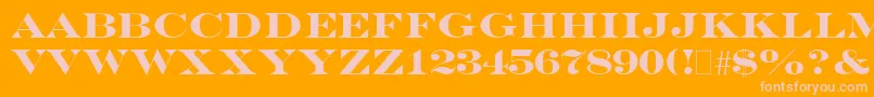 EngraversBold Font – Pink Fonts on Orange Background