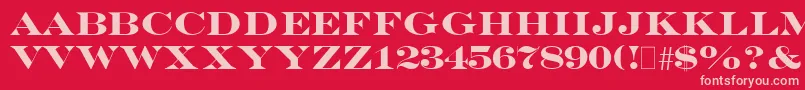 EngraversBold Font – Pink Fonts on Red Background