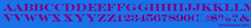 EngraversBold Font – Purple Fonts on Blue Background