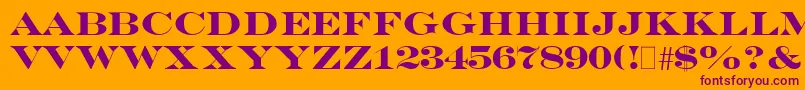 EngraversBold Font – Purple Fonts on Orange Background