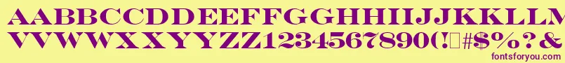 EngraversBold Font – Purple Fonts on Yellow Background