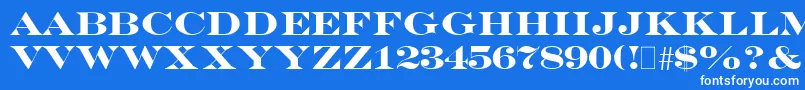 EngraversBold Font – White Fonts on Blue Background