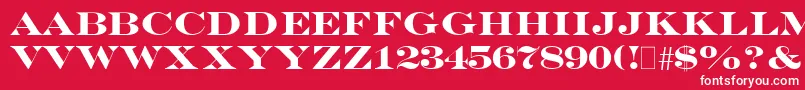 フォントEngraversBold – 赤い背景に白い文字