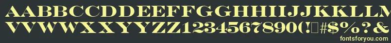 EngraversBold Font – Yellow Fonts on Black Background