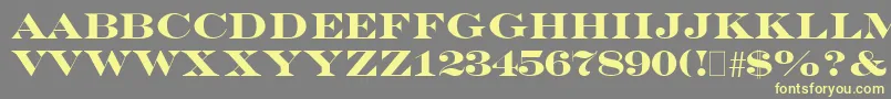 EngraversBold Font – Yellow Fonts on Gray Background