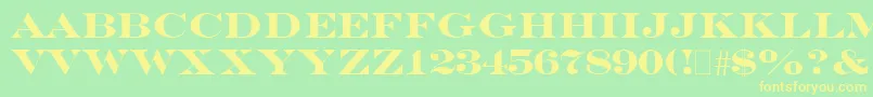 EngraversBold Font – Yellow Fonts on Green Background