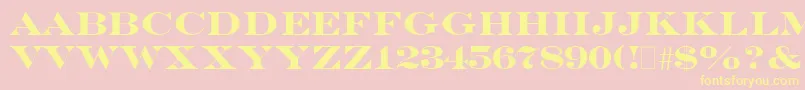 EngraversBold Font – Yellow Fonts on Pink Background