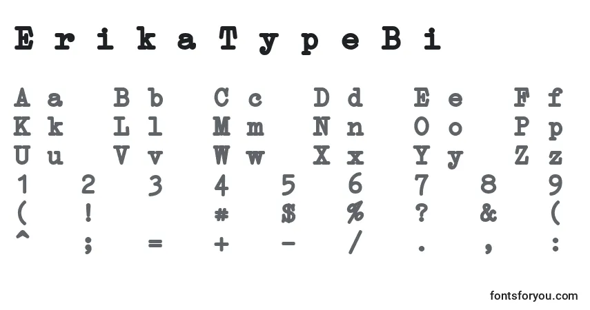 Schriftart ErikaTypeBi – Alphabet, Zahlen, spezielle Symbole
