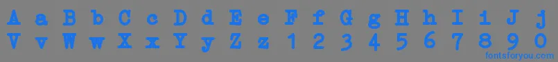 フォントErikaTypeBi – 灰色の背景に青い文字