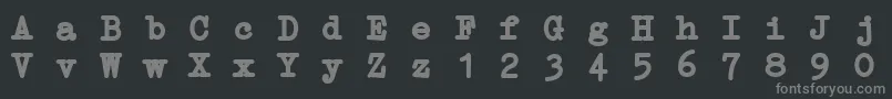 ErikaTypeBi Font – Gray Fonts on Black Background