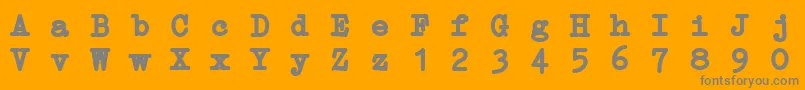 フォントErikaTypeBi – オレンジの背景に灰色の文字