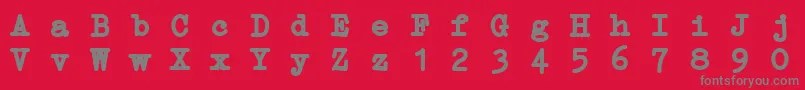 ErikaTypeBi Font – Gray Fonts on Red Background
