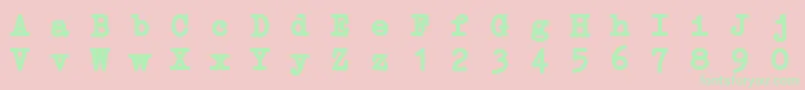 ErikaTypeBi Font – Green Fonts on Pink Background