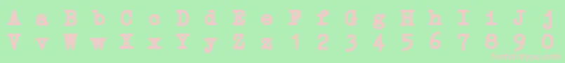 ErikaTypeBi Font – Pink Fonts on Green Background