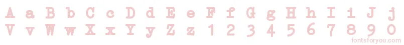Fonte ErikaTypeBi – fontes rosa em um fundo branco