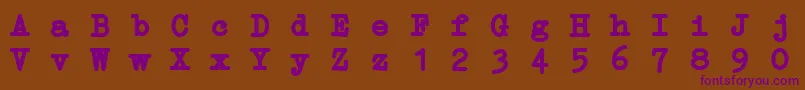 ErikaTypeBi-fontti – violetit fontit ruskealla taustalla