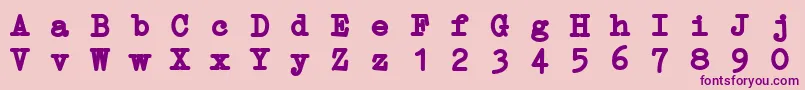 ErikaTypeBi Font – Purple Fonts on Pink Background