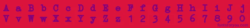 ErikaTypeBi Font – Purple Fonts on Red Background