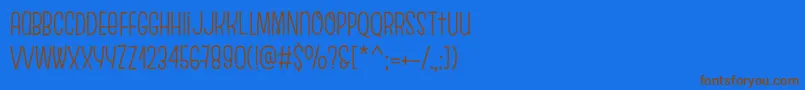 Шрифт EscalopeCrustTwo – коричневые шрифты на синем фоне