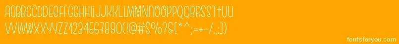 Шрифт EscalopeCrustTwo – зелёные шрифты на оранжевом фоне