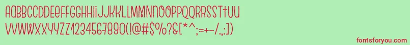 EscalopeCrustTwo Font – Red Fonts on Green Background