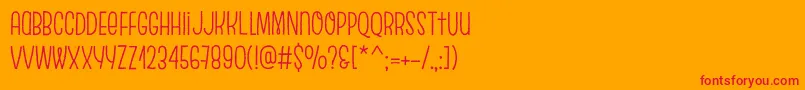 fuente EscalopeCrustTwo – Fuentes Rojas Sobre Fondo Naranja