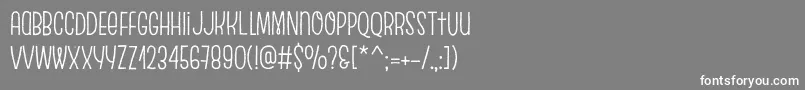 EscalopeCrustTwo-Schriftart – Weiße Schriften auf grauem Hintergrund