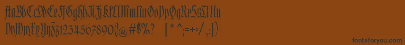 Hofstaetten Font – Black Fonts on Brown Background