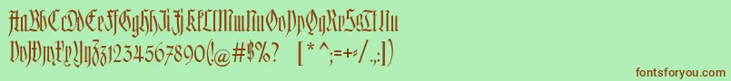 Hofstaetten Font – Brown Fonts on Green Background