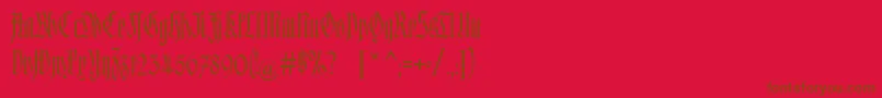 Подробнее о шрифте Hofstaetten Шрифт Hofstaetten – коричневые шрифты на красном фоне