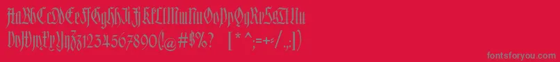 Hofstaetten Font – Gray Fonts on Red Background