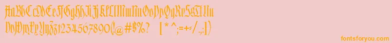 Hofstaetten Font – Orange Fonts on Pink Background