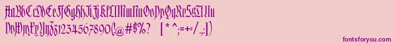 Hofstaetten Font – Purple Fonts on Pink Background