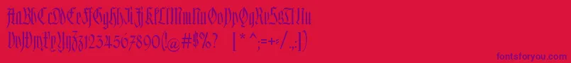 Hofstaetten Font – Purple Fonts on Red Background