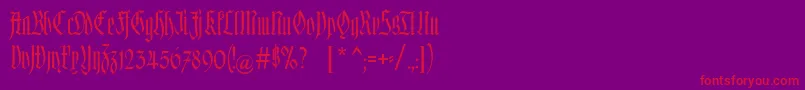 Hofstaetten Font – Red Fonts on Purple Background