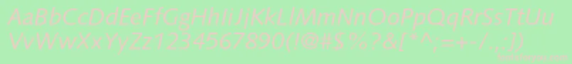 SyntaxltstdItalic Font – Pink Fonts on Green Background