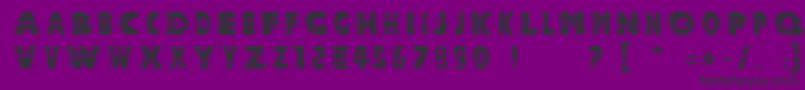 Halcion-fontti – mustat fontit violetilla taustalla