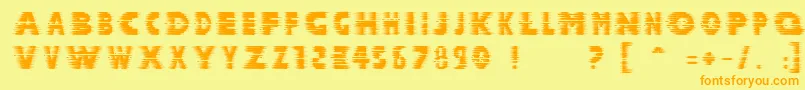 Halcion Font – Orange Fonts on Yellow Background