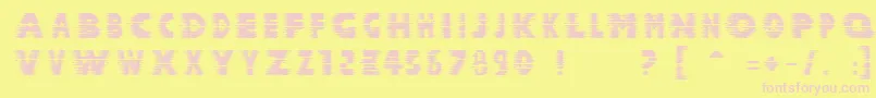 Halcion Font – Pink Fonts on Yellow Background