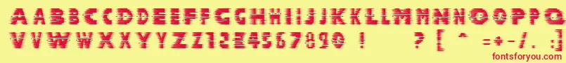 Halcion Font – Red Fonts on Yellow Background