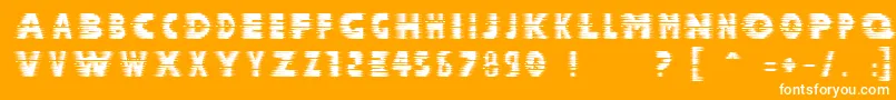 Шрифт Halcion – белые шрифты на оранжевом фоне