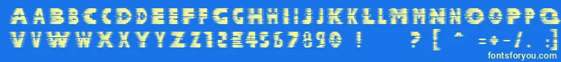 Halcion Font – Yellow Fonts on Blue Background