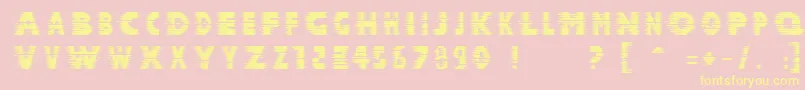 Halcion Font – Yellow Fonts on Pink Background